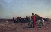 Eugene Alexis Girardet Prayer in the Desert